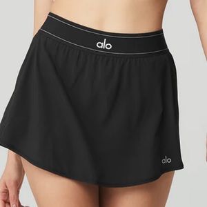 NWT Alo Yoga Black Match Point Tennis Skirt